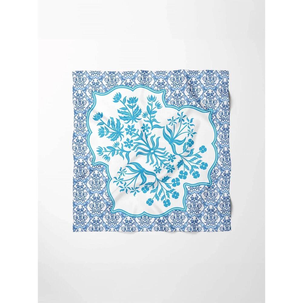 NEW EMILY MCCARTHY women's hand-stitched silk scarf in royal tapestry